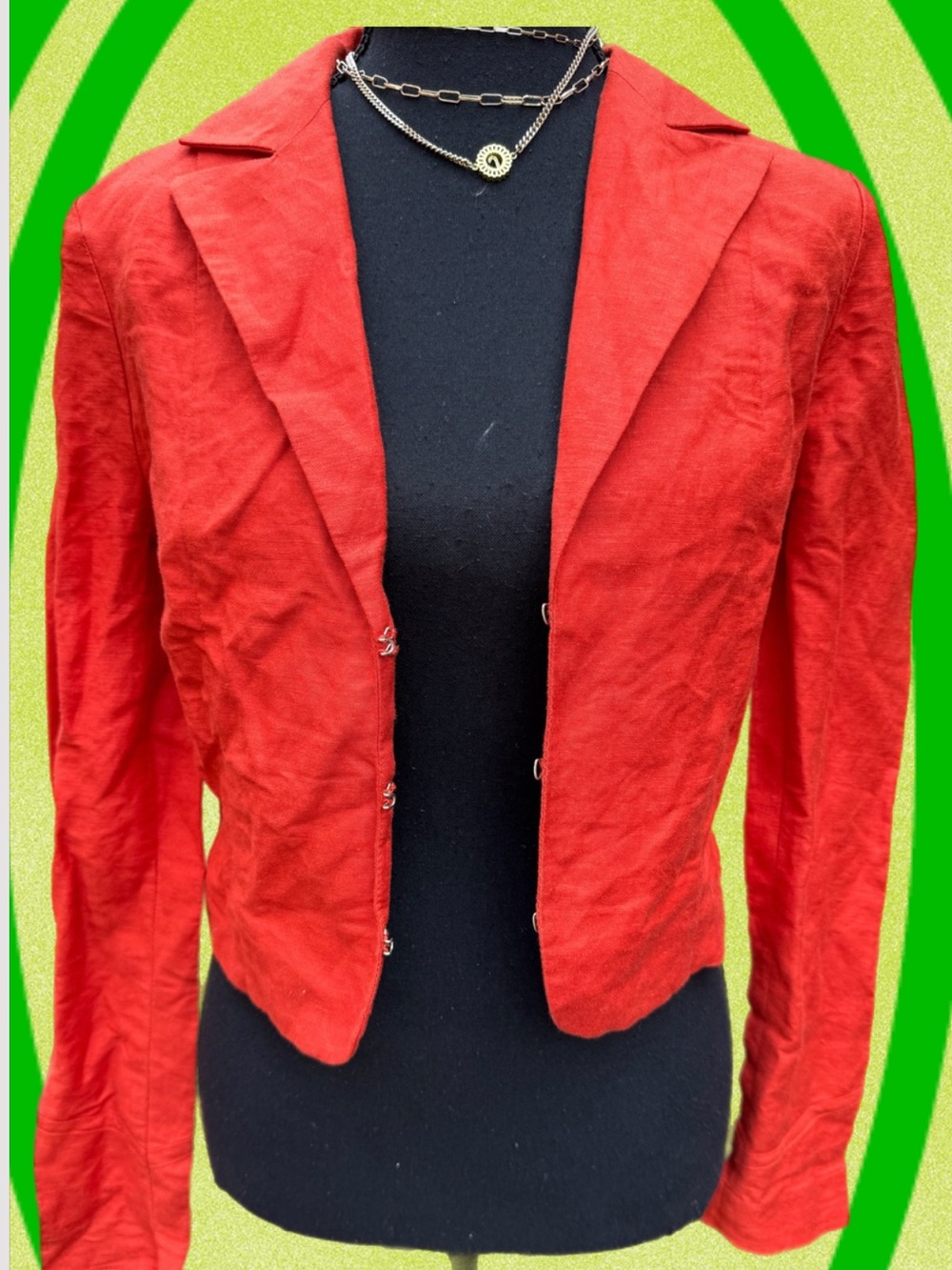 Red Women's Tailored Jacket - love 21 brand size S/P pre-owned with gift .